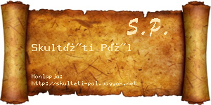 Skultéti Pál névjegykártya