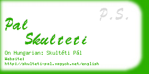 pal skulteti business card